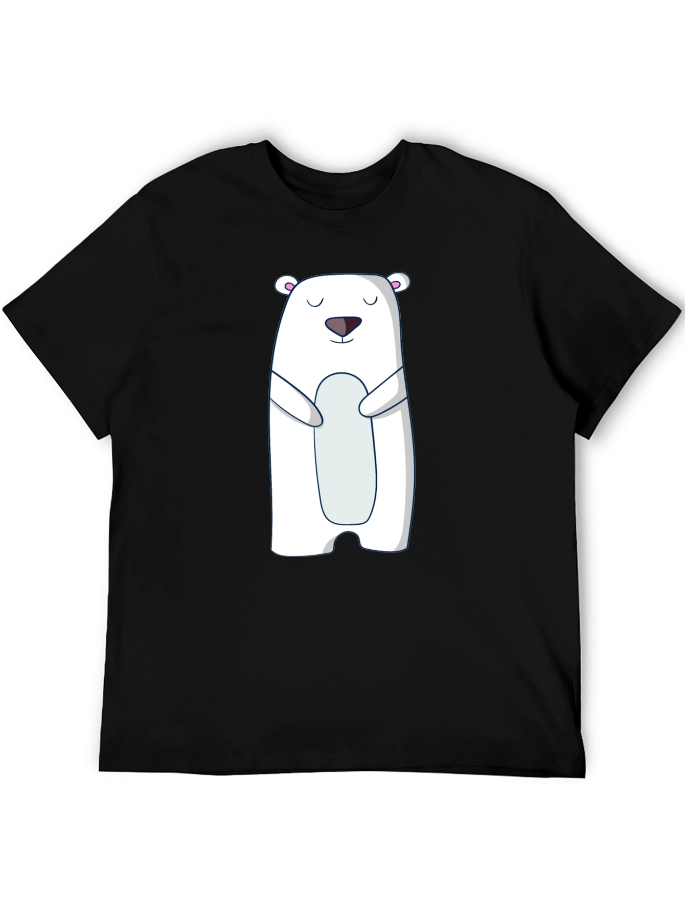 Polar Bear Graphic Tee - Cute Black T-Shirt
