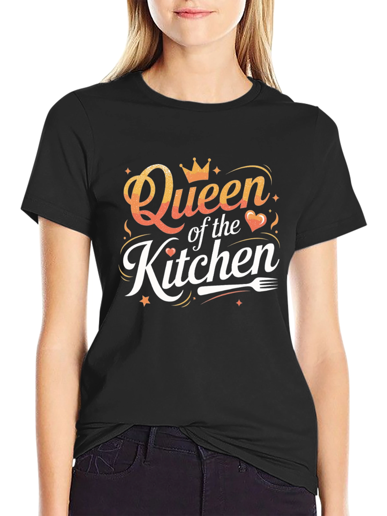 Queen of the Kitchen Graphic T-Shirt - Stylish Cook Tee