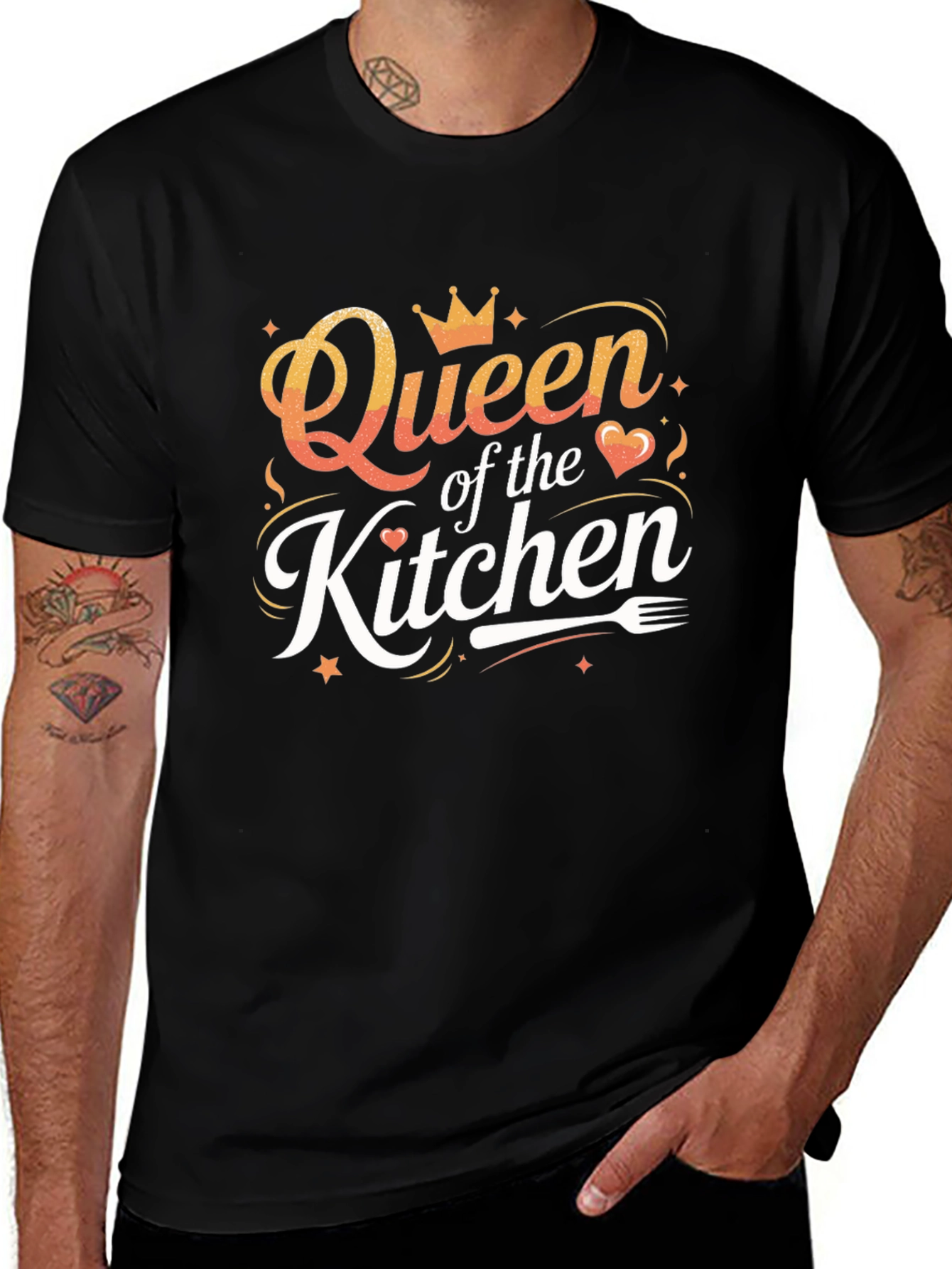 Queen of the Kitchen Graphic T-Shirt - Stylish Cook Tee