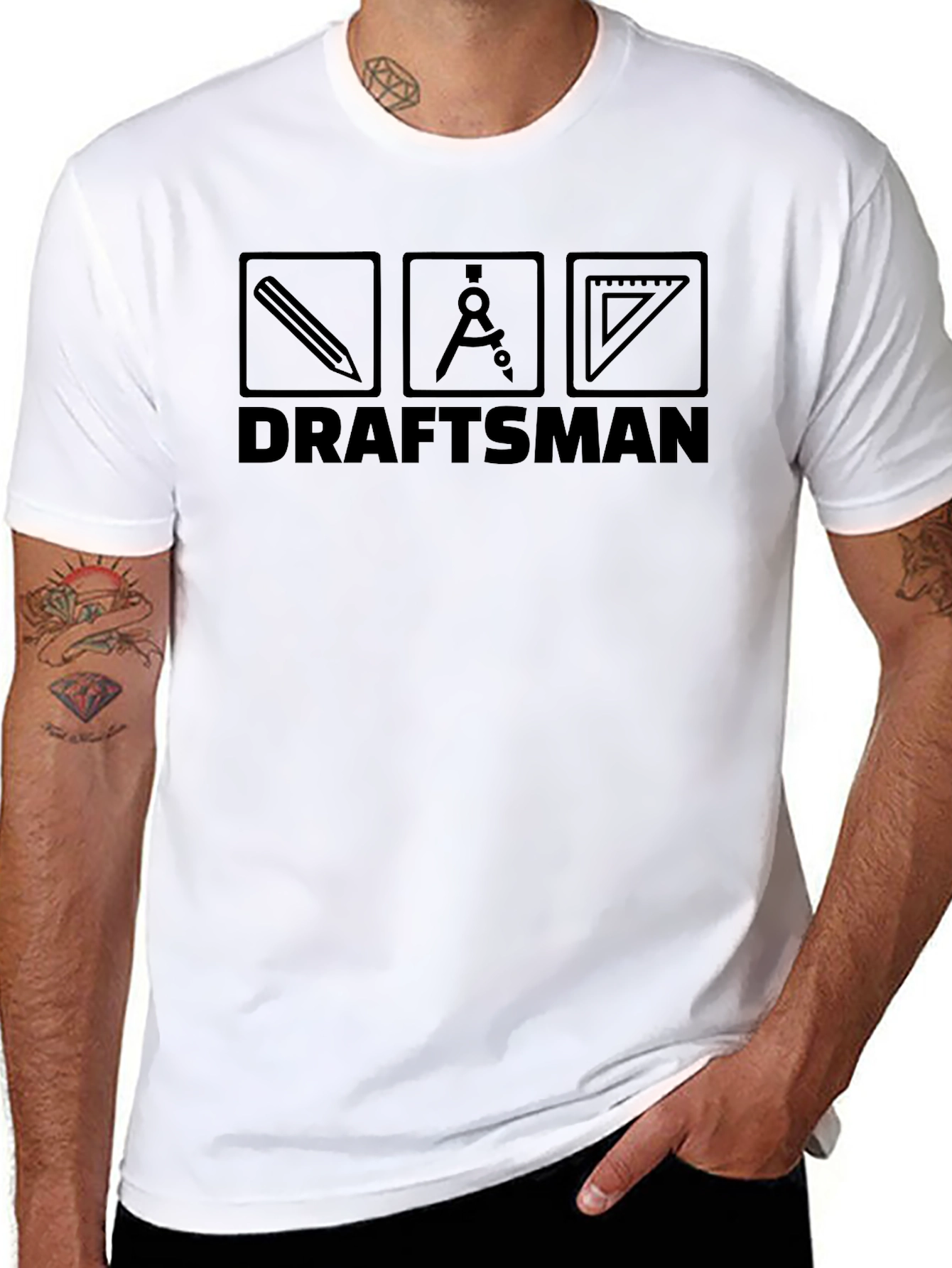 Draftsman Graphic T-Shirt - Engineer Architect