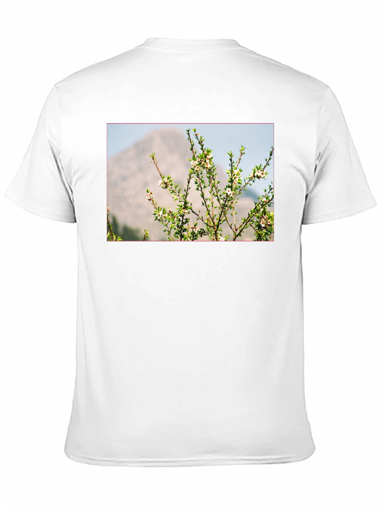 Nature Print Black T-Shirt