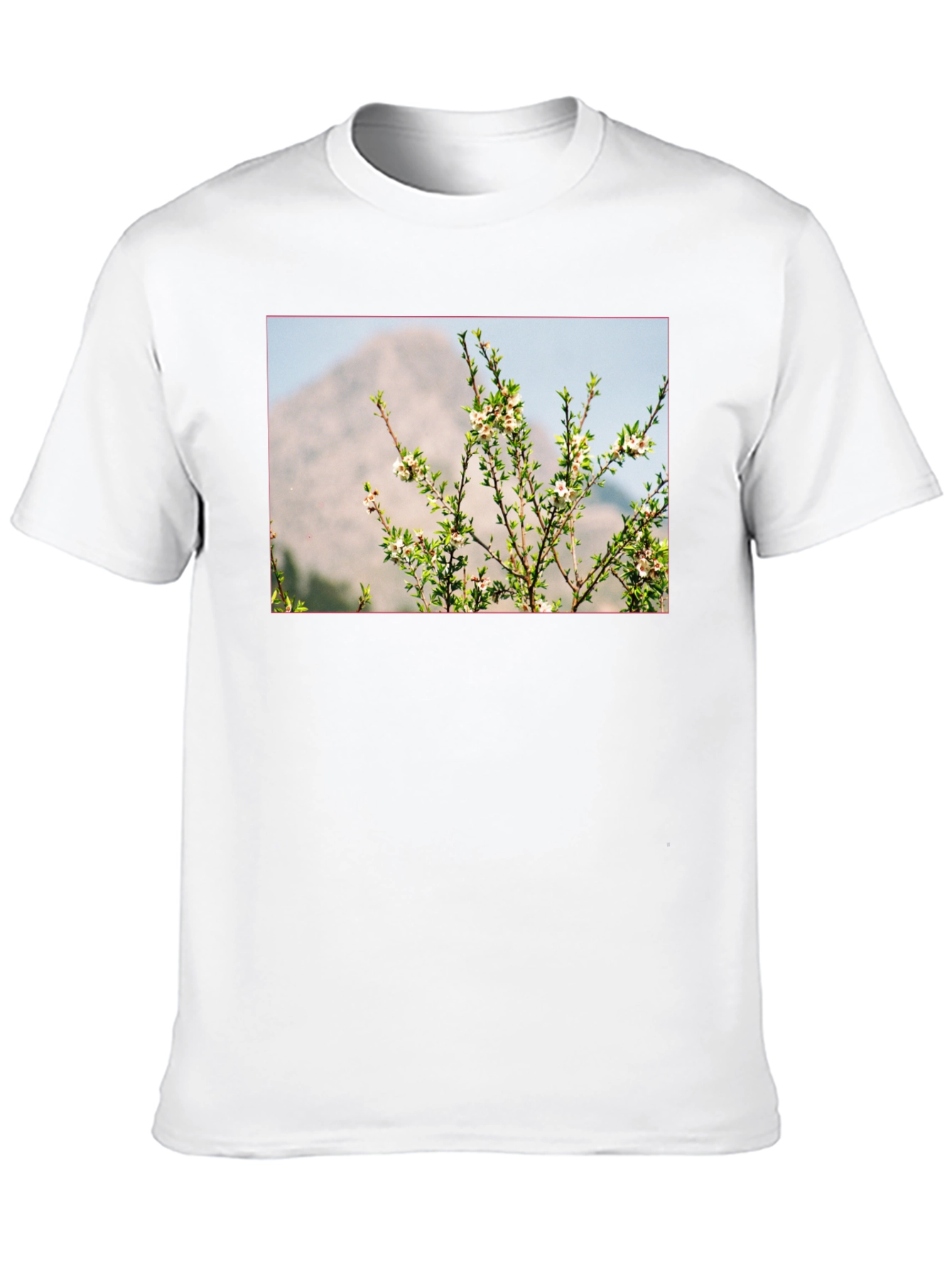 Nature Print Black T-Shirt