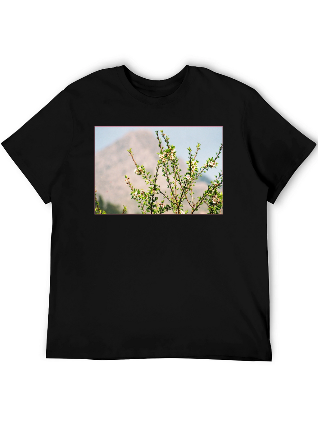 Nature Print Black T-Shirt
