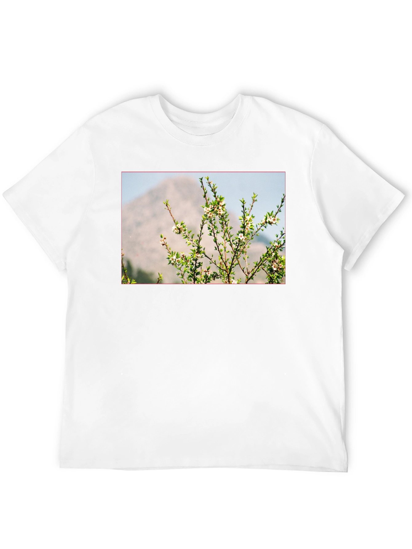 Nature Print Black T-Shirt