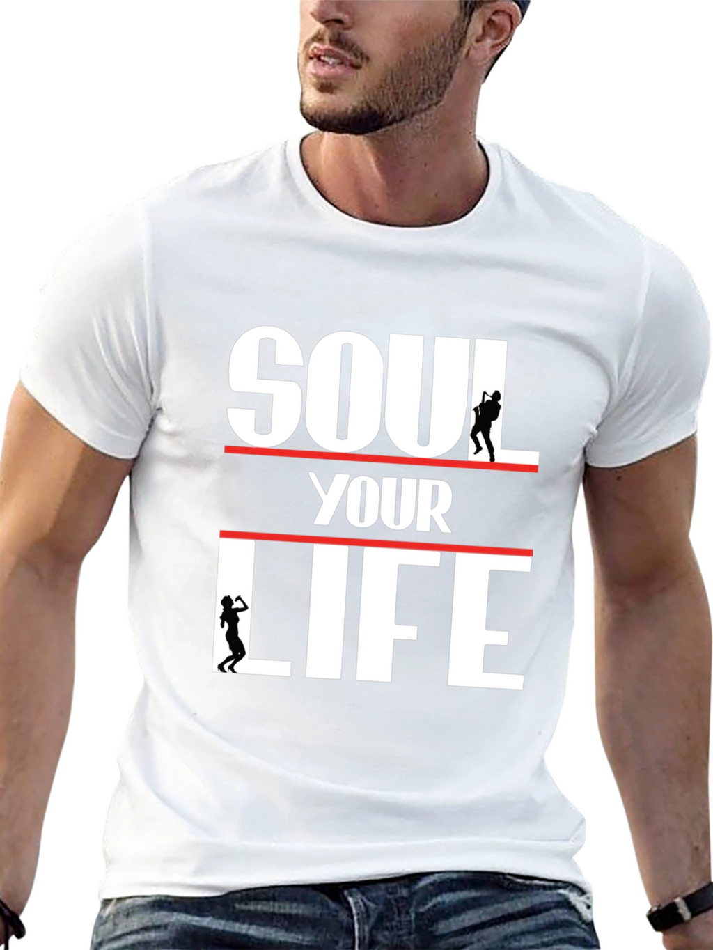 Soul Your Life Graphic Tee - Modern Black T-Shirt