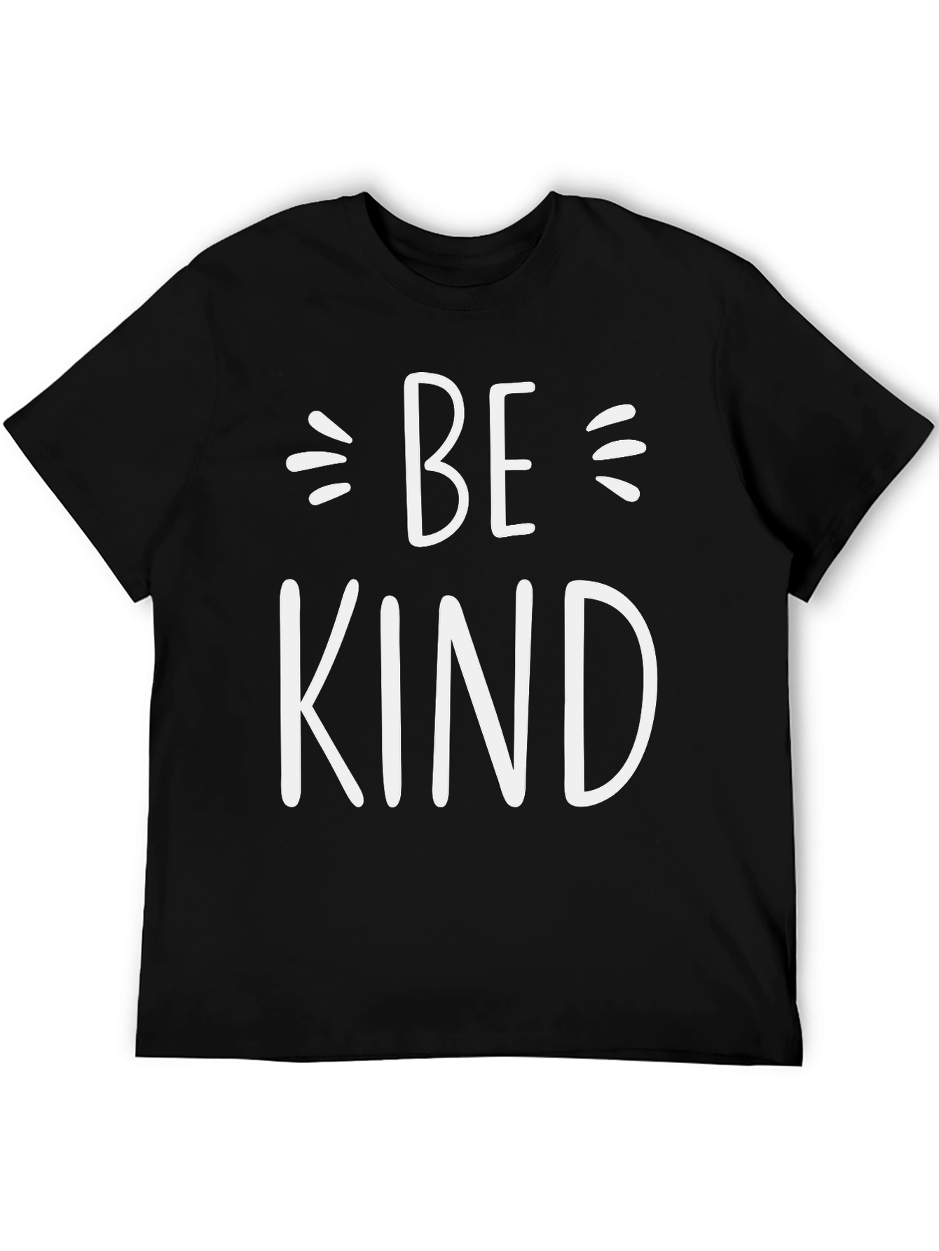Be Kind Graphic Tee - Black Crew Neck T-Shirt