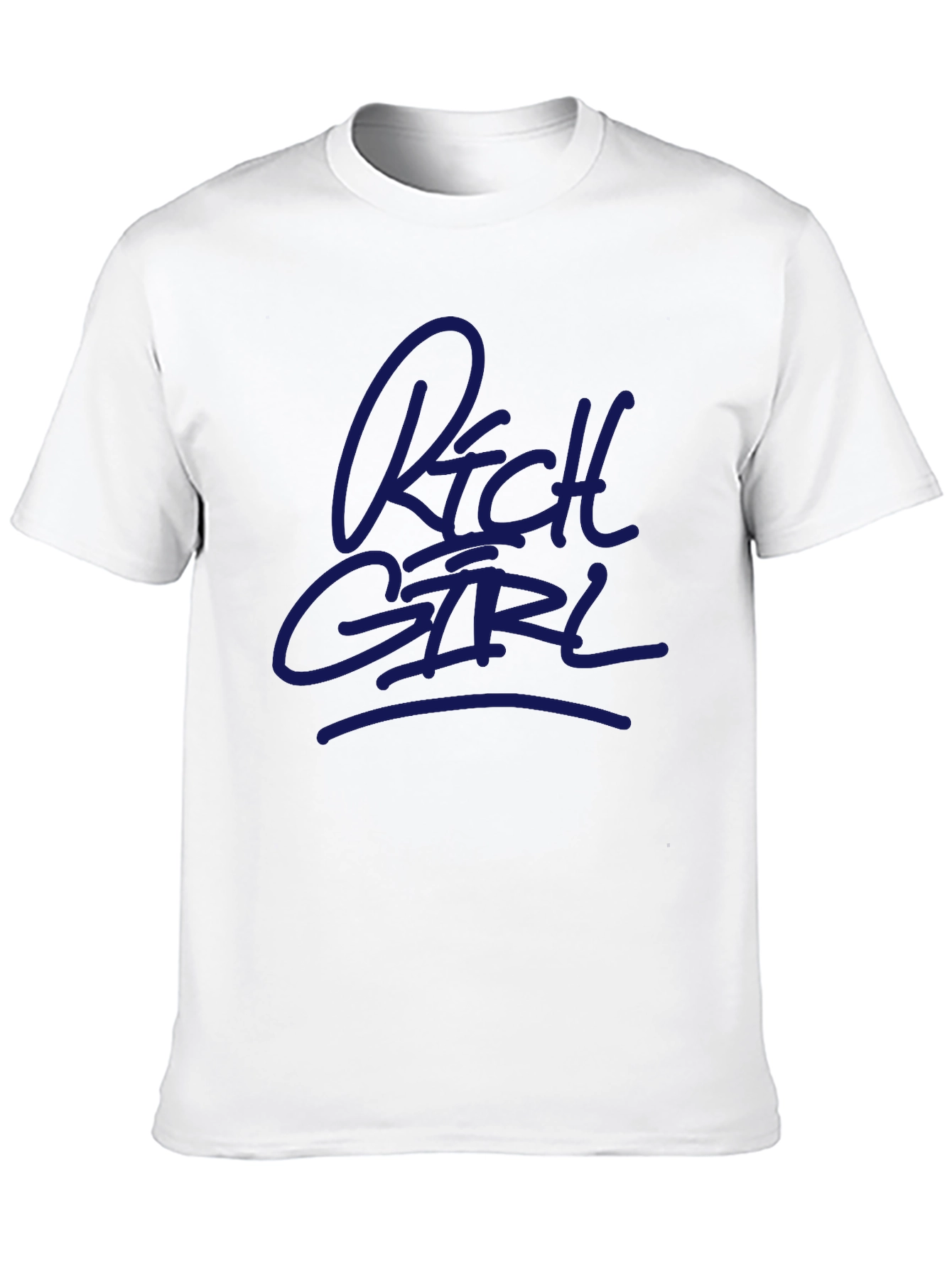 Rich Girl Graphic T-Shirt - Black Crew Neck