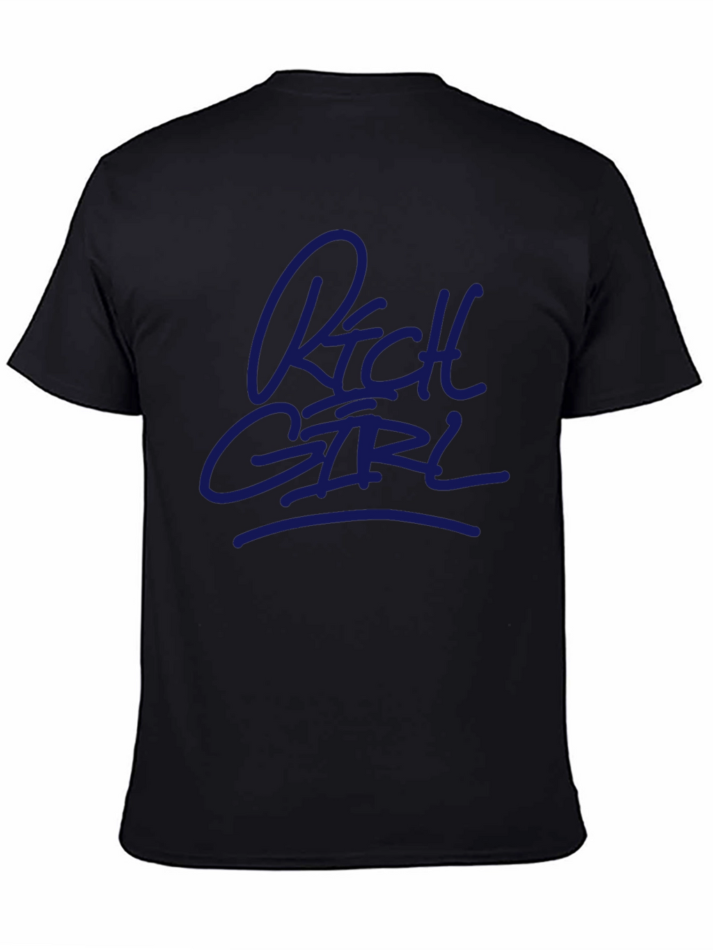 Rich Girl Graphic T-Shirt - Black Crew Neck