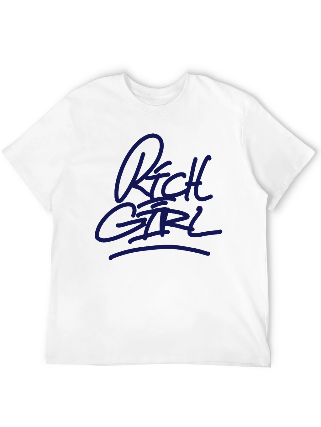 Rich Girl Graphic T-Shirt - Black Crew Neck