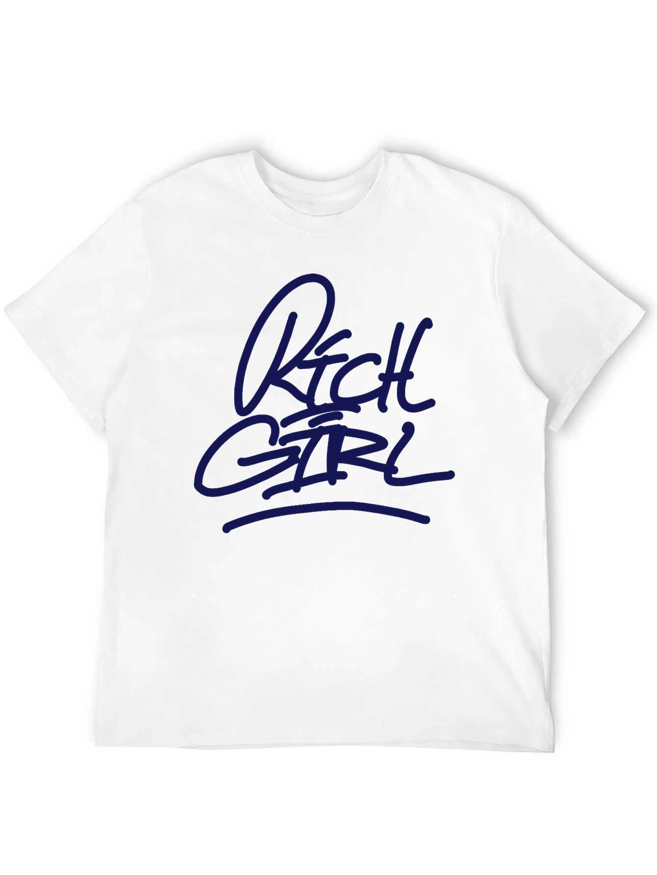 Rich Girl Graphic T-Shirt - Black Crew Neck