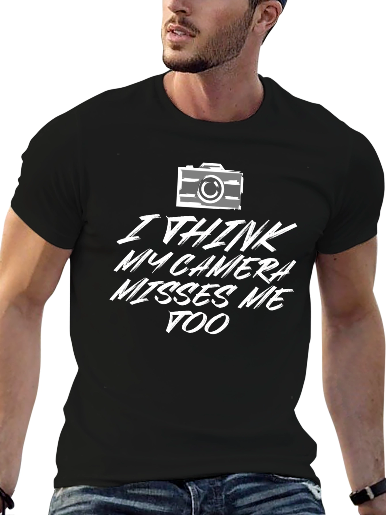 Camera Misses Me Graphic Tee - Photography Lovers T-Shirt