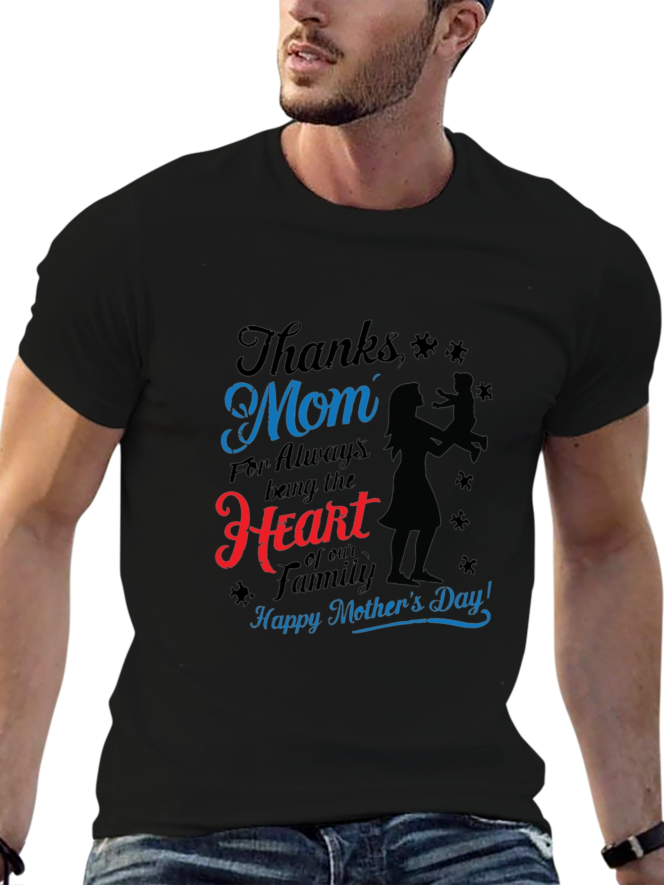 Thanks Mom Graphic T-Shirt - Mothers Day Gift