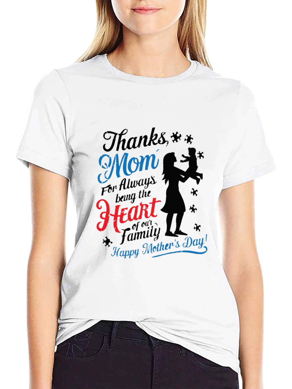 Thanks Mom Graphic T-Shirt - Mothers Day Gift