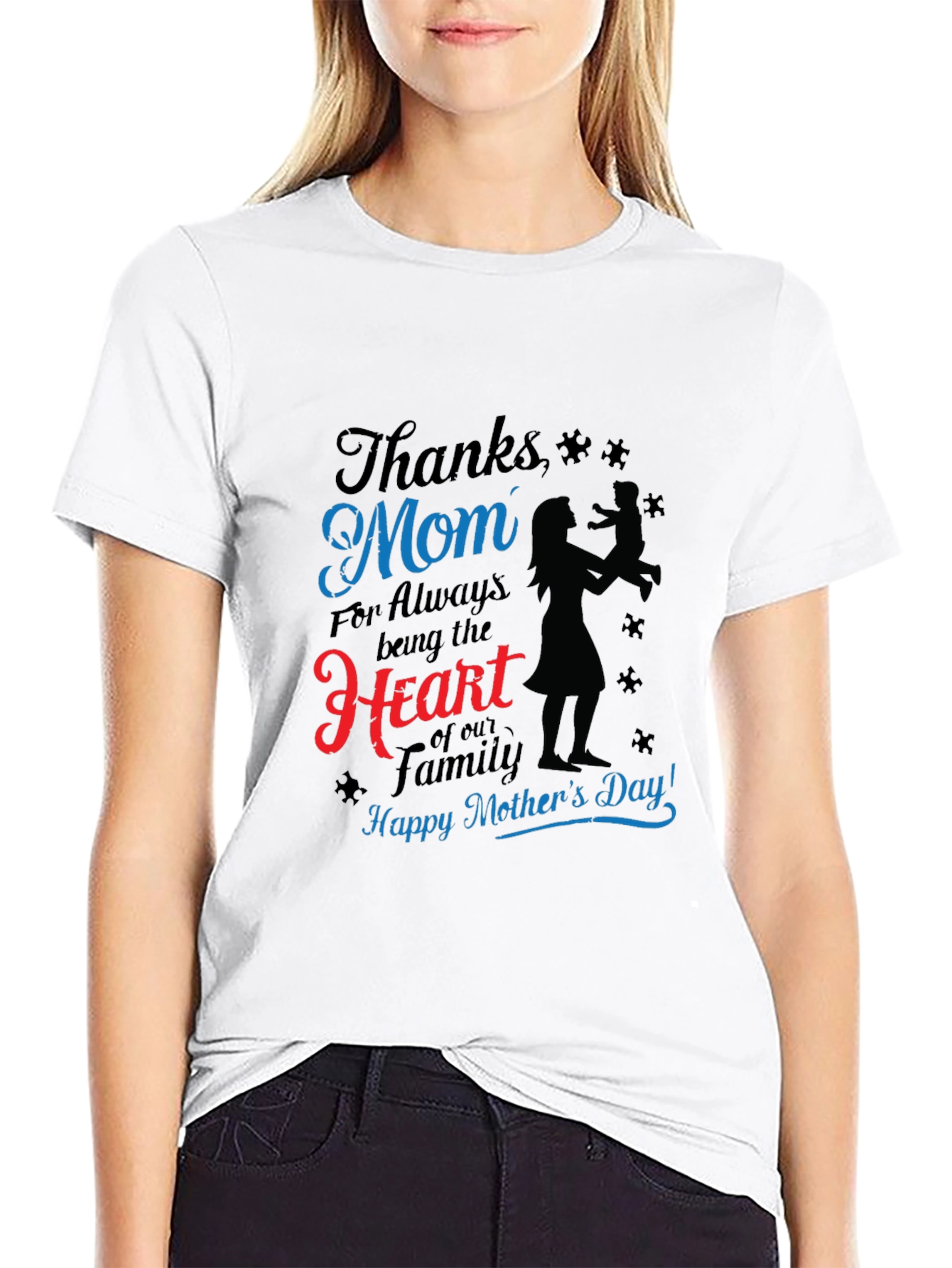 Thanks Mom Graphic T-Shirt - Mothers Day Gift