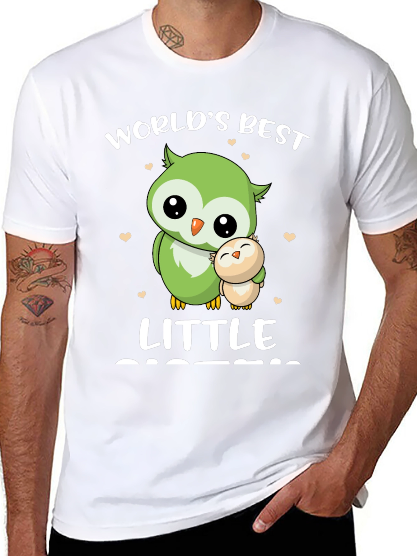 Worlds Best Little Sister Owl T-Shirt