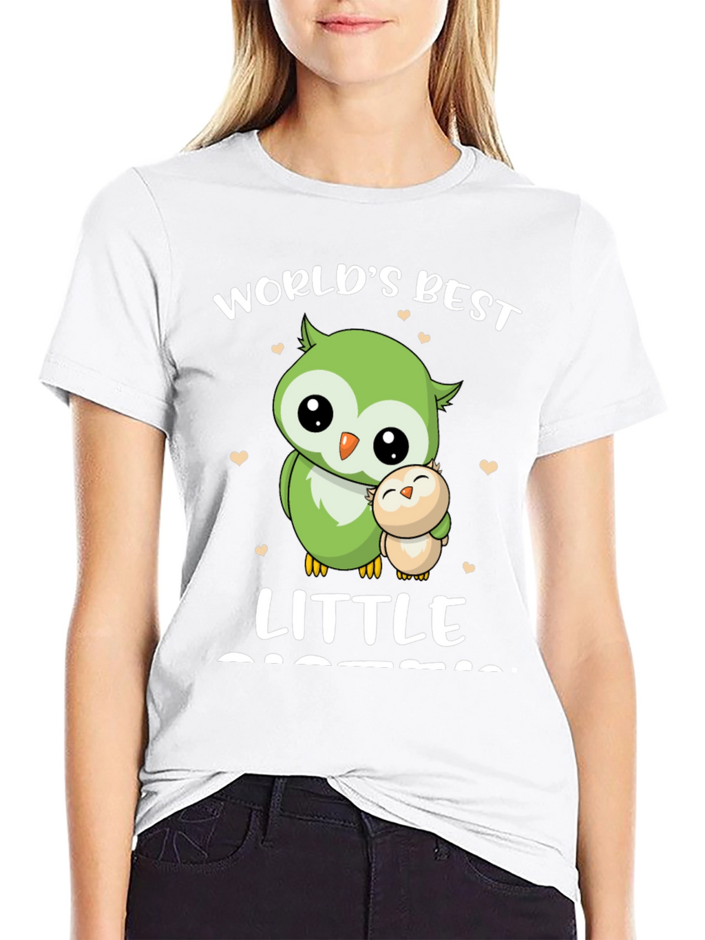 Worlds Best Little Sister Owl T-Shirt