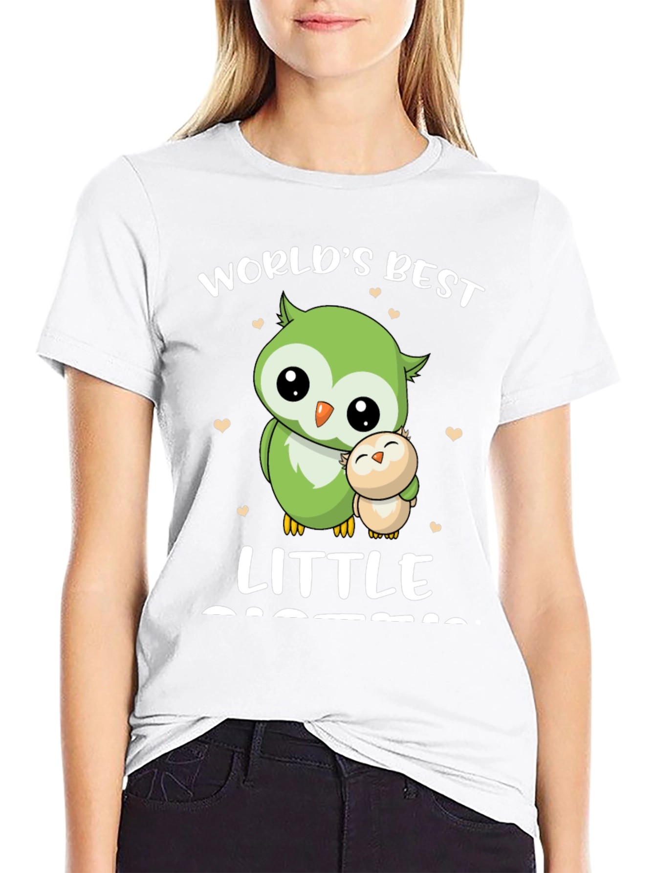 Worlds Best Little Sister Owl T-Shirt