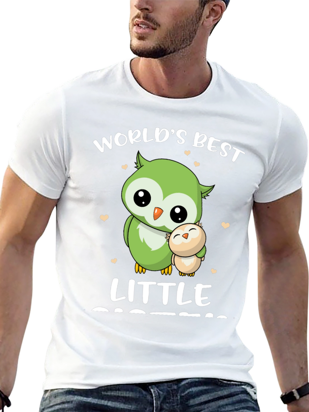 Worlds Best Little Sister Owl T-Shirt