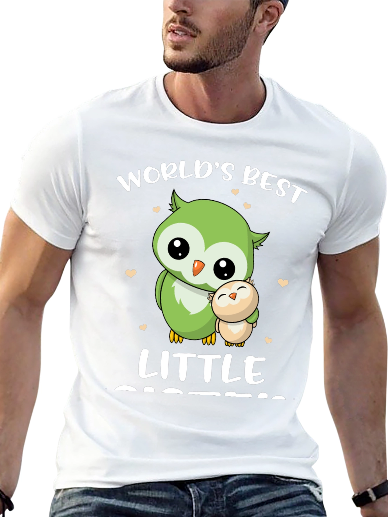 Worlds Best Little Sister Owl T-Shirt