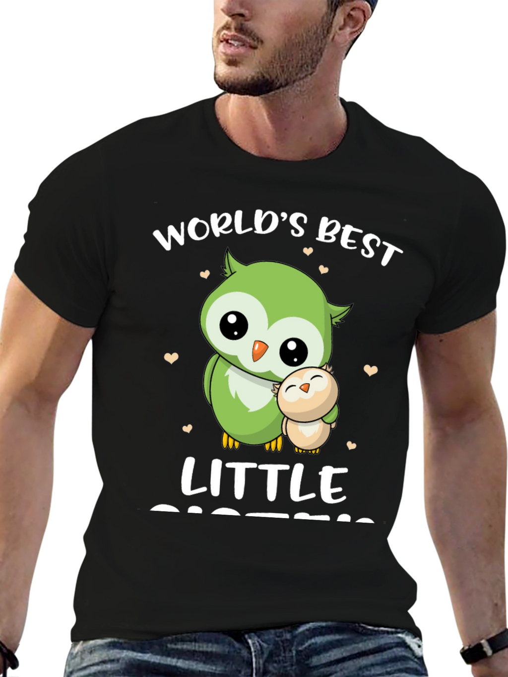 Worlds Best Little Sister Owl T-Shirt