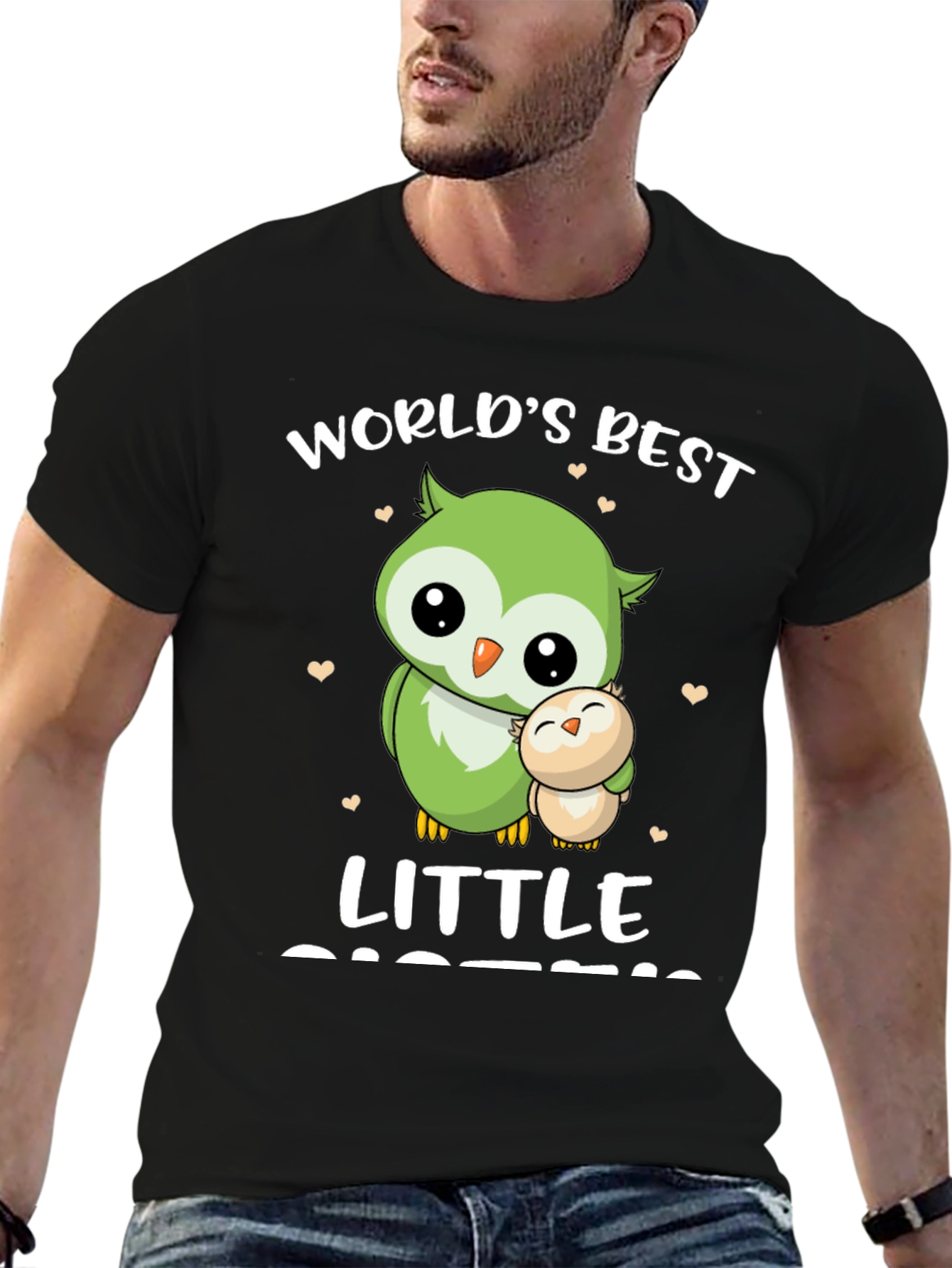 Worlds Best Little Sister Owl T-Shirt