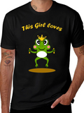 Girl Loves Frog Jumping Rope T-Shirt