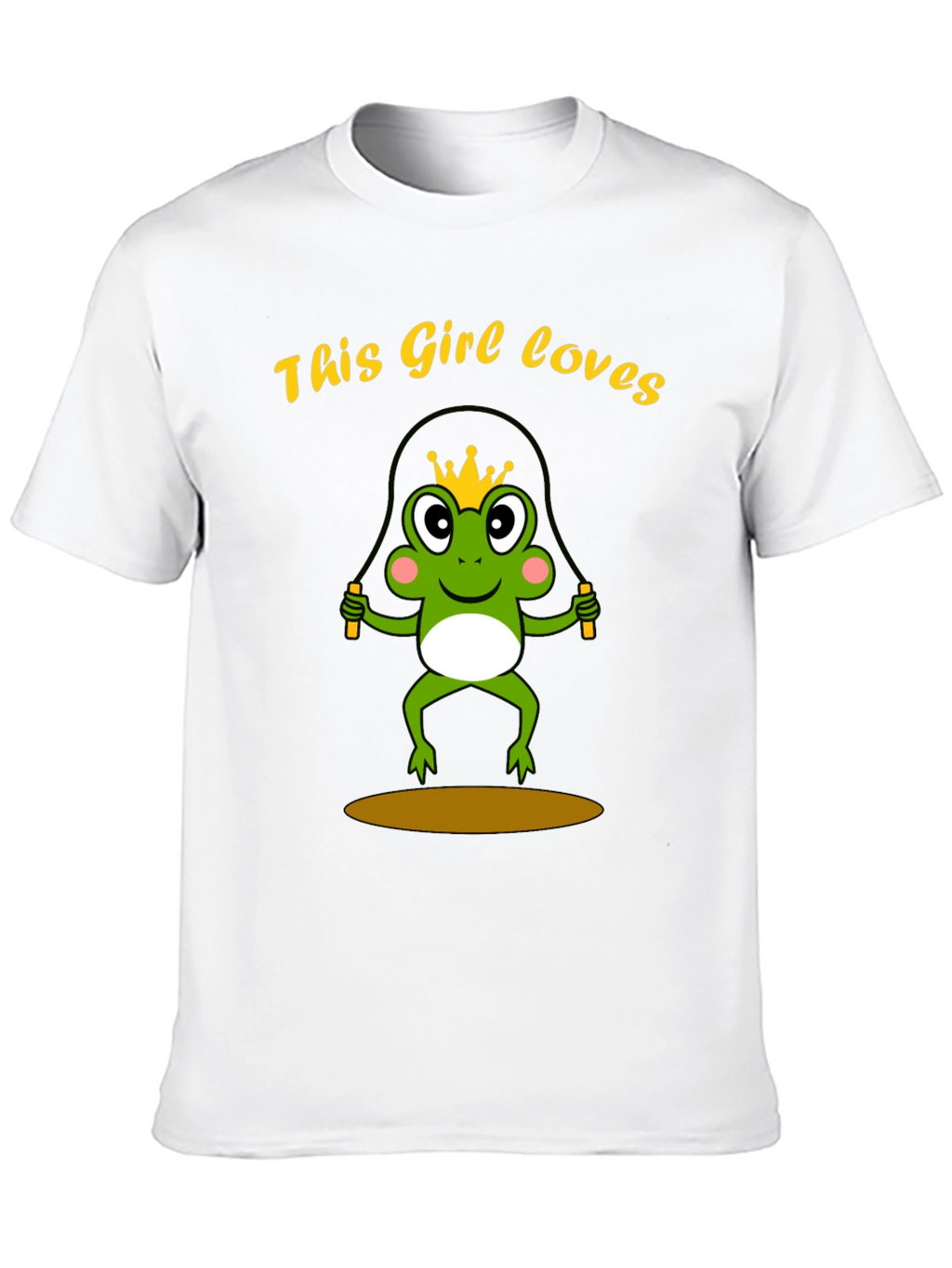 Girl Loves Frog Jumping Rope T-Shirt