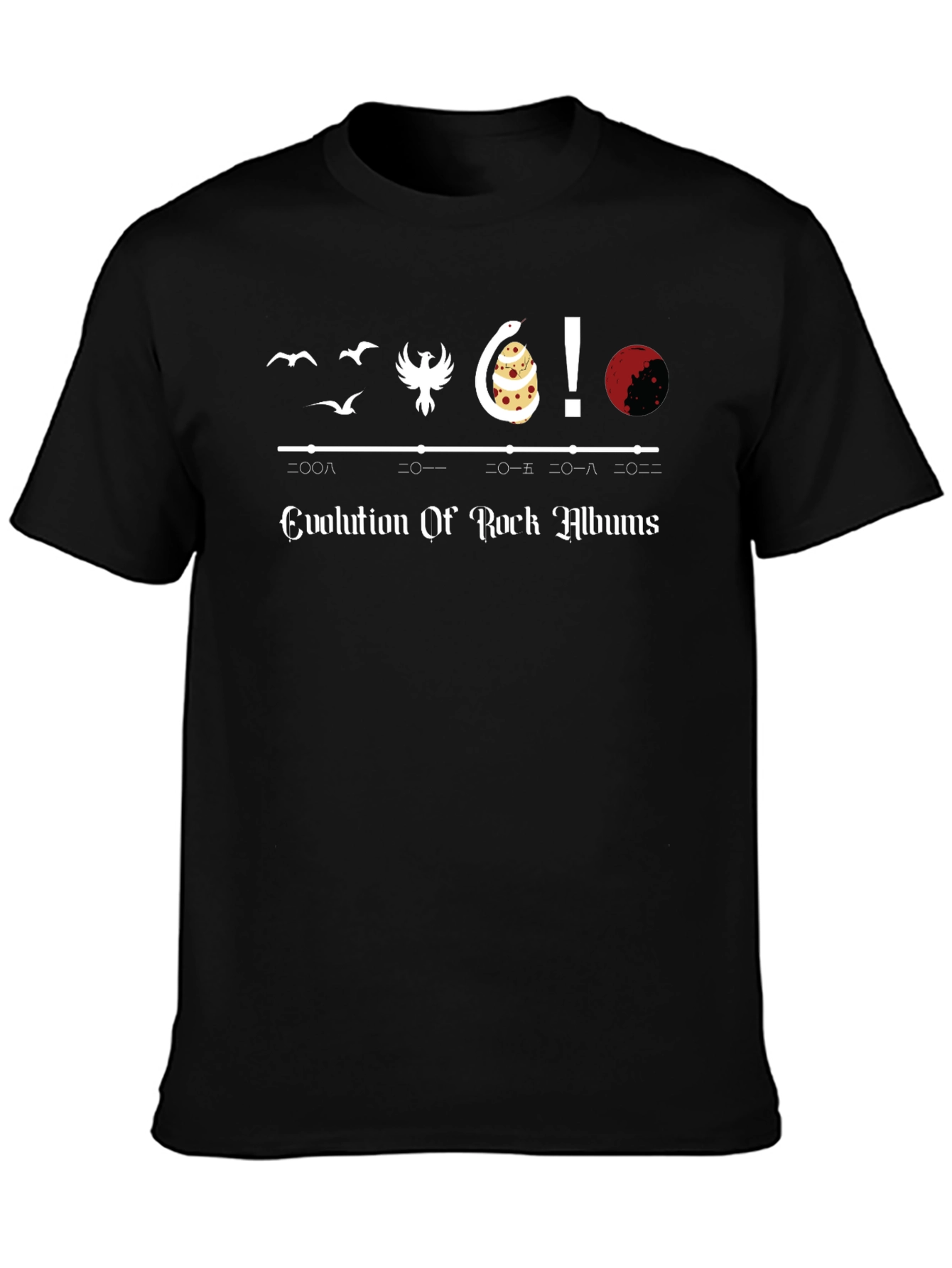 Evolution of Rock Albums Graphic Tee