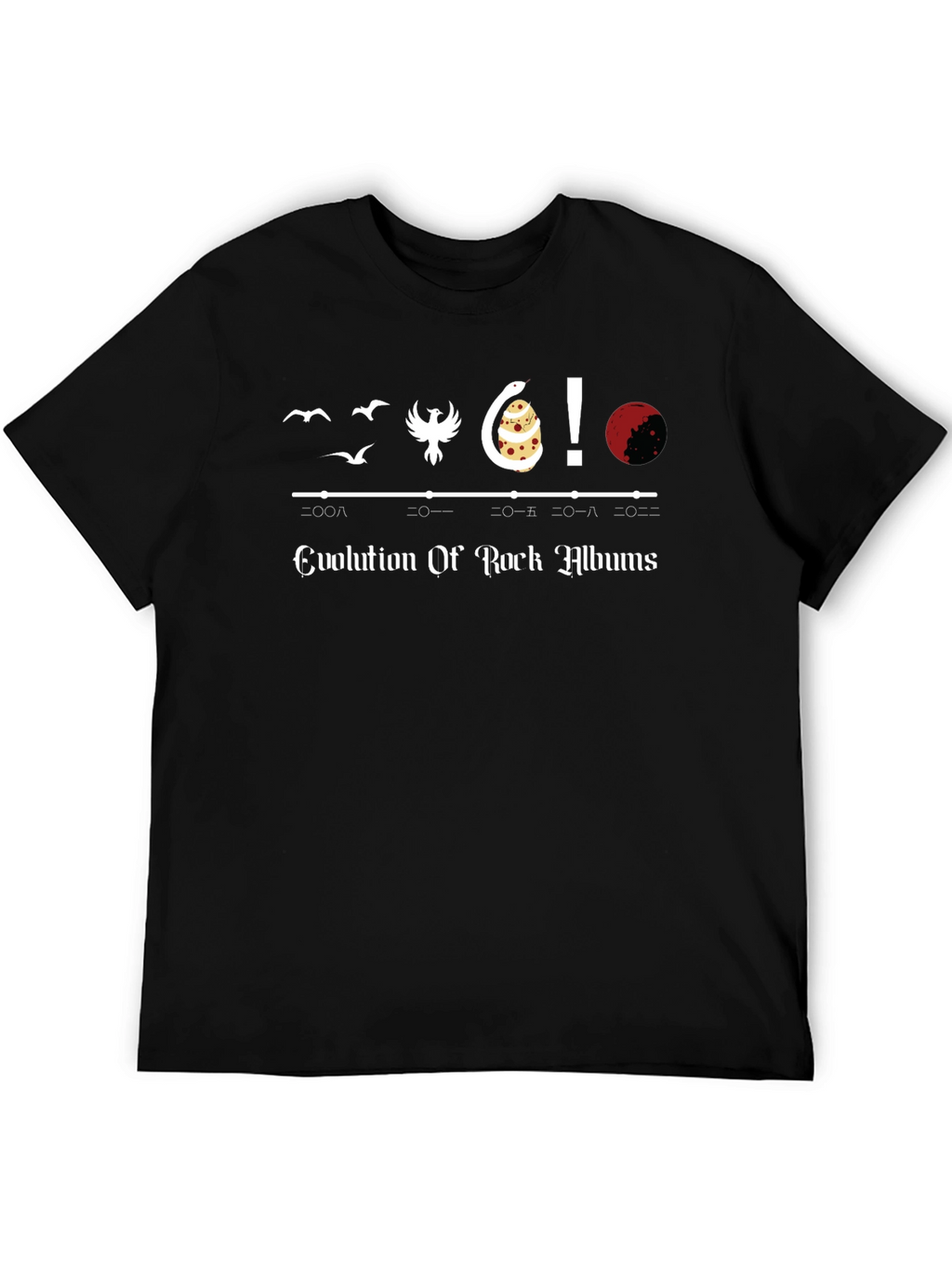Evolution of Rock Albums Graphic Tee