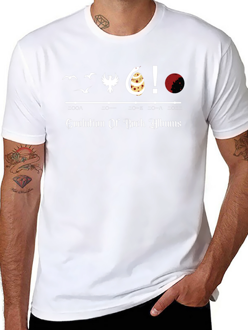 Evolution of Rock Albums Graphic Tee