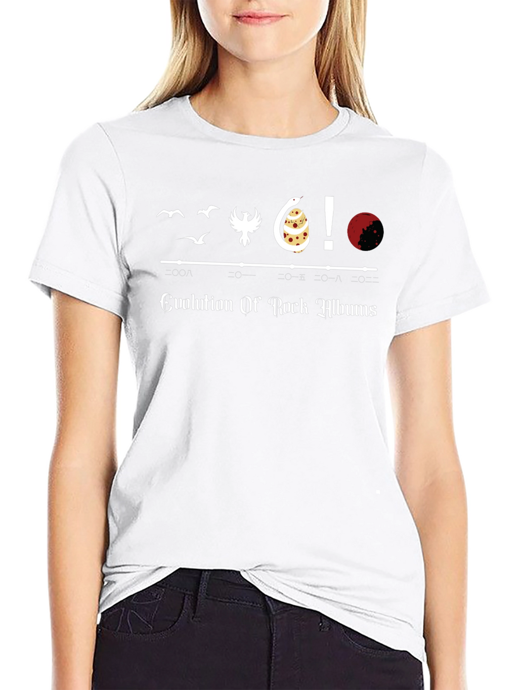 Evolution of Rock Albums Graphic Tee