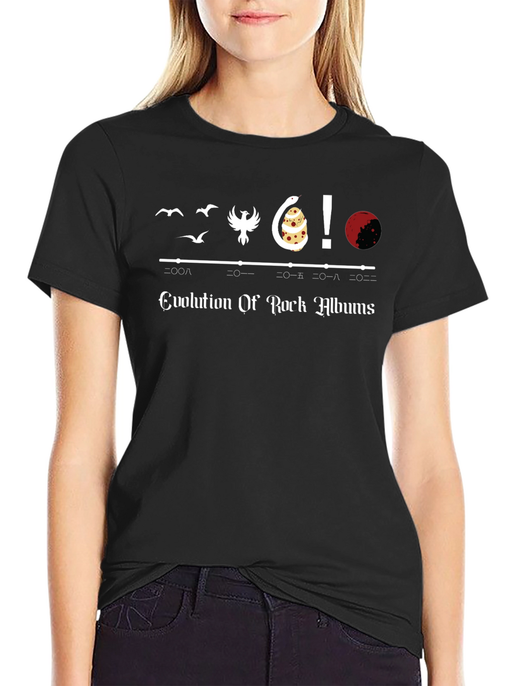 Evolution of Rock Albums Graphic Tee