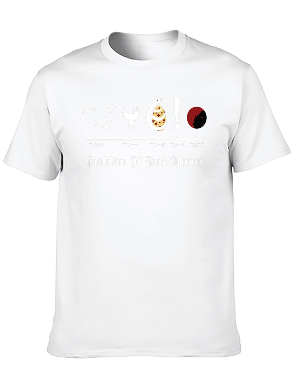 Evolution of Rock Albums Graphic Tee