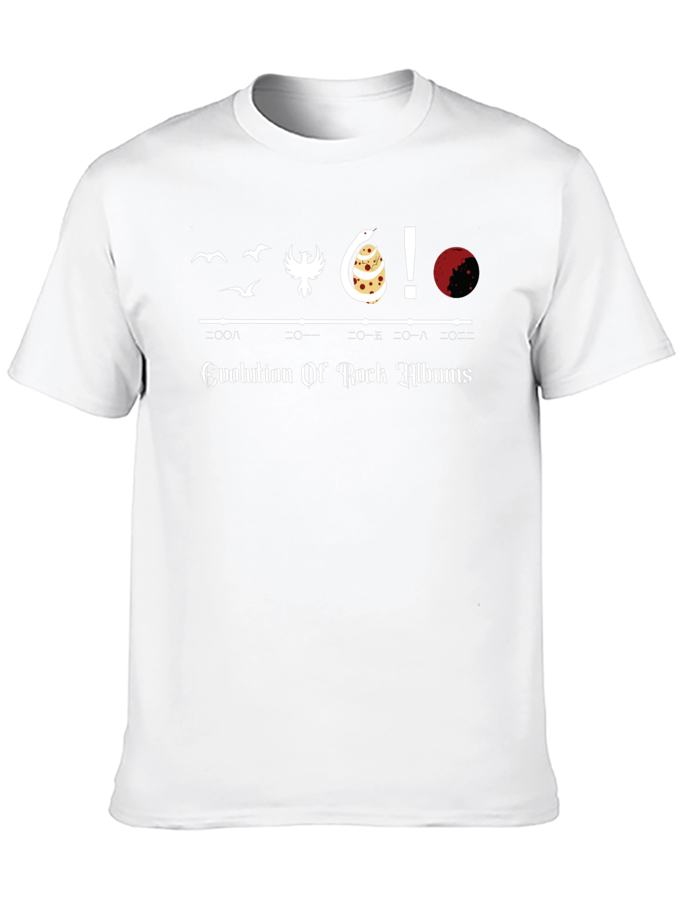 Evolution of Rock Albums Graphic Tee