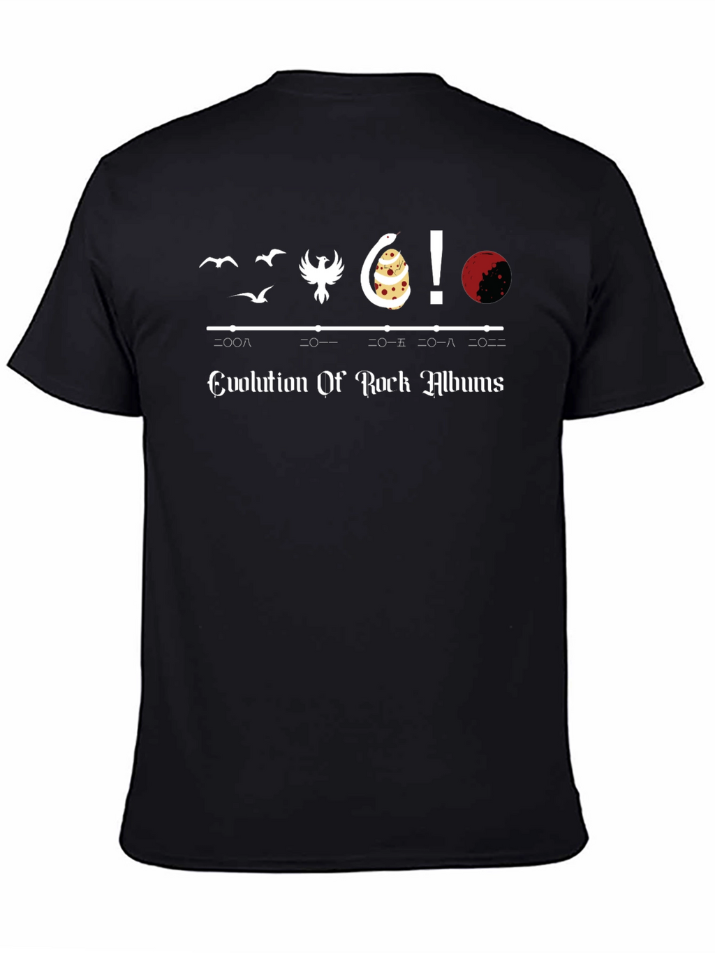 Evolution of Rock Albums Graphic Tee