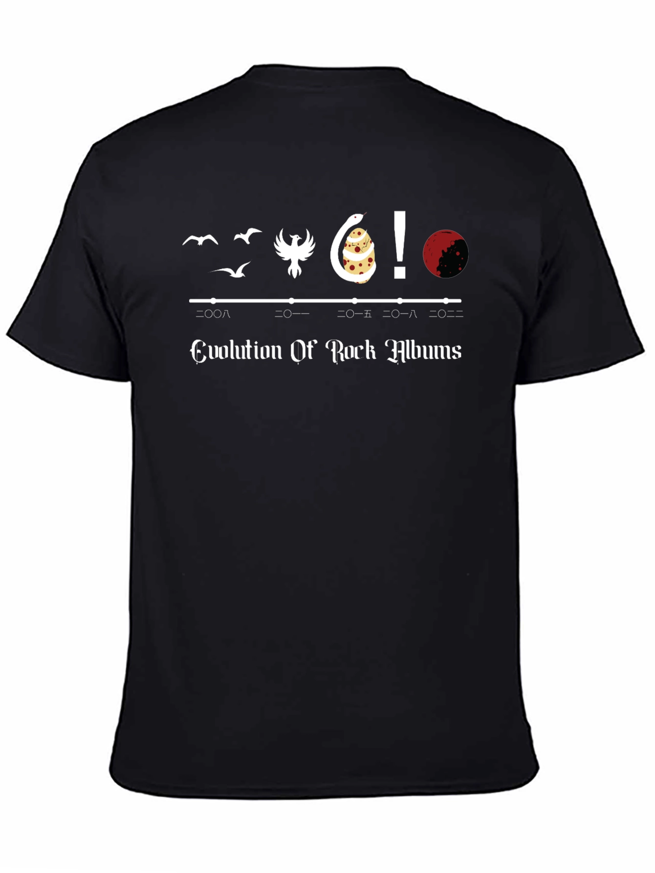 Evolution of Rock Albums Graphic Tee