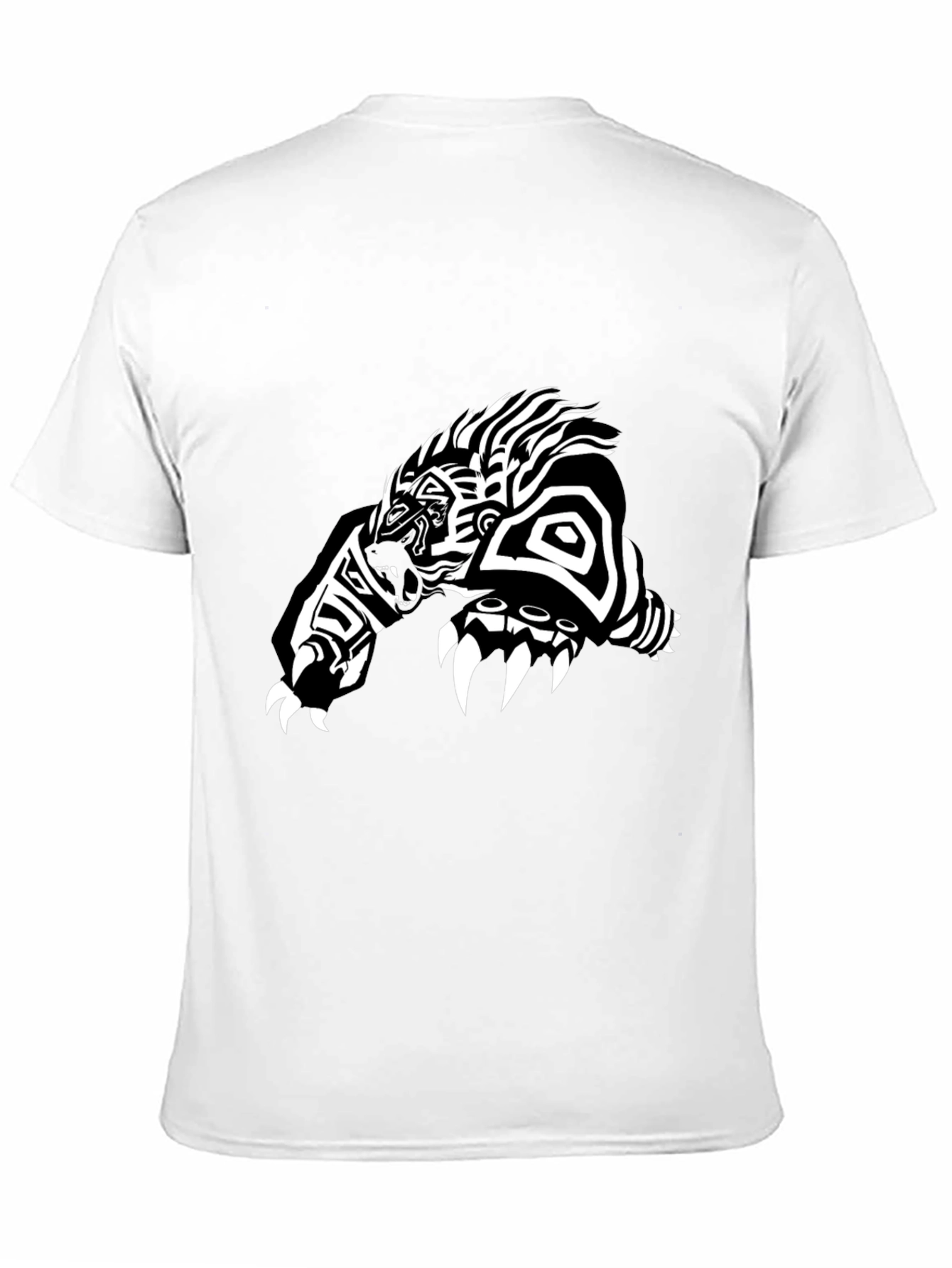 Tribal Bear Graphic Tee - Black