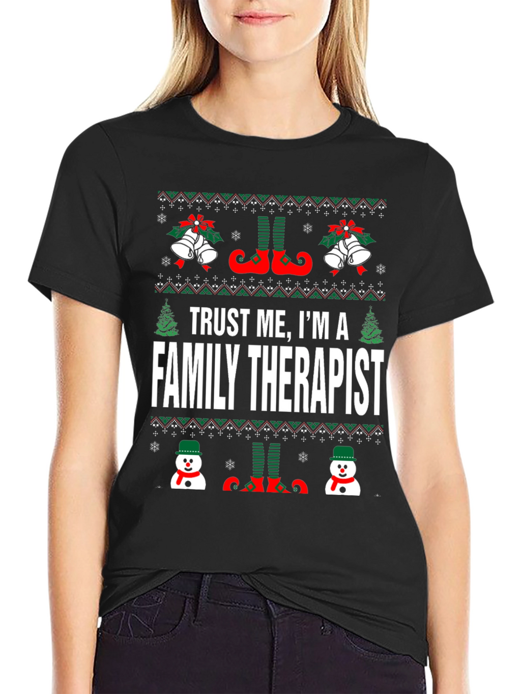 Trust Me Im a Family Therapist Christmas T-Shirt