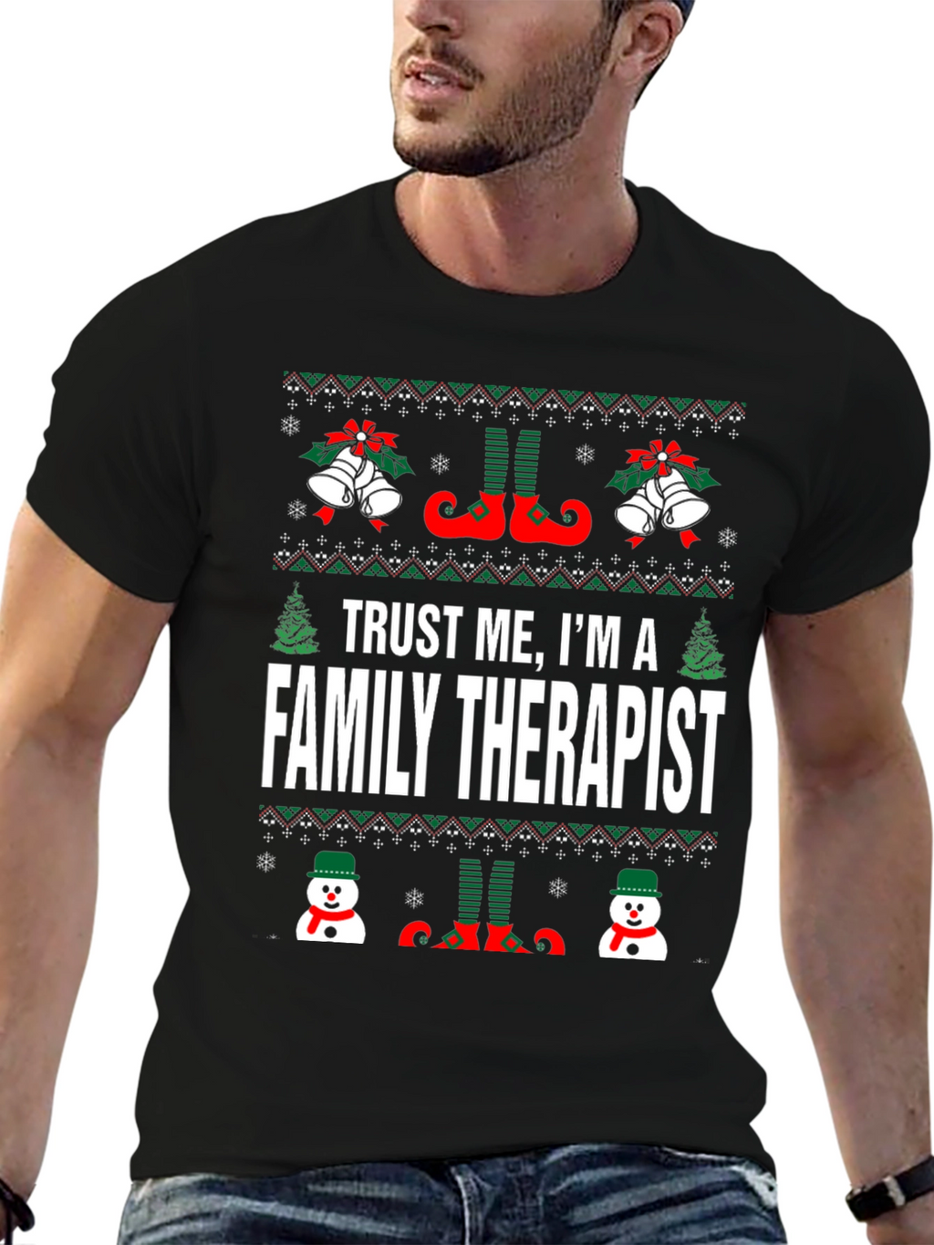 Trust Me Im a Family Therapist Christmas T-Shirt