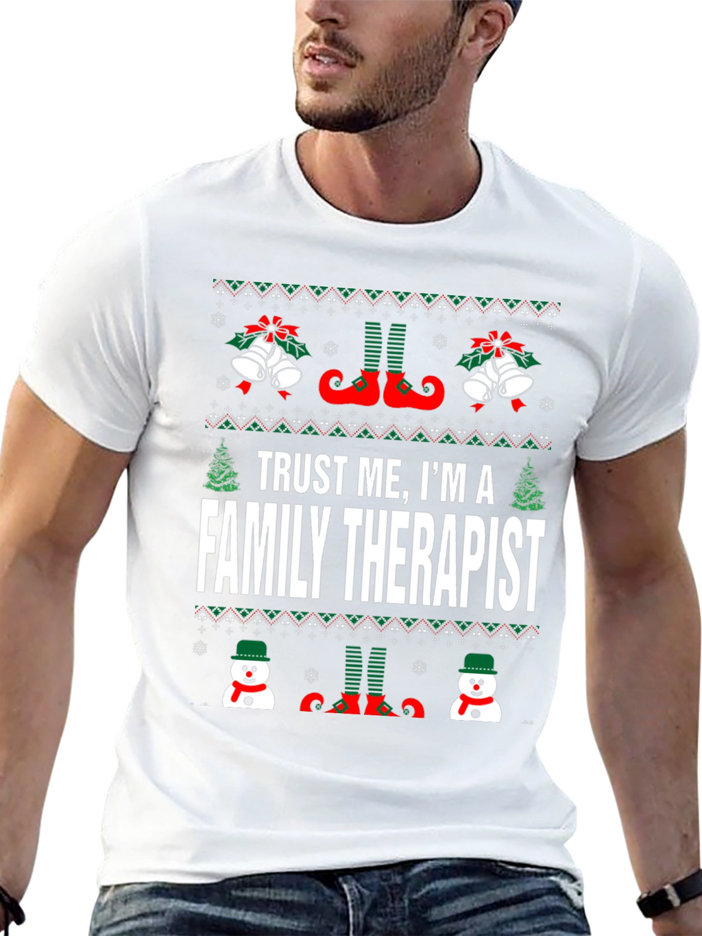 Trust Me Im a Family Therapist Christmas T-Shirt