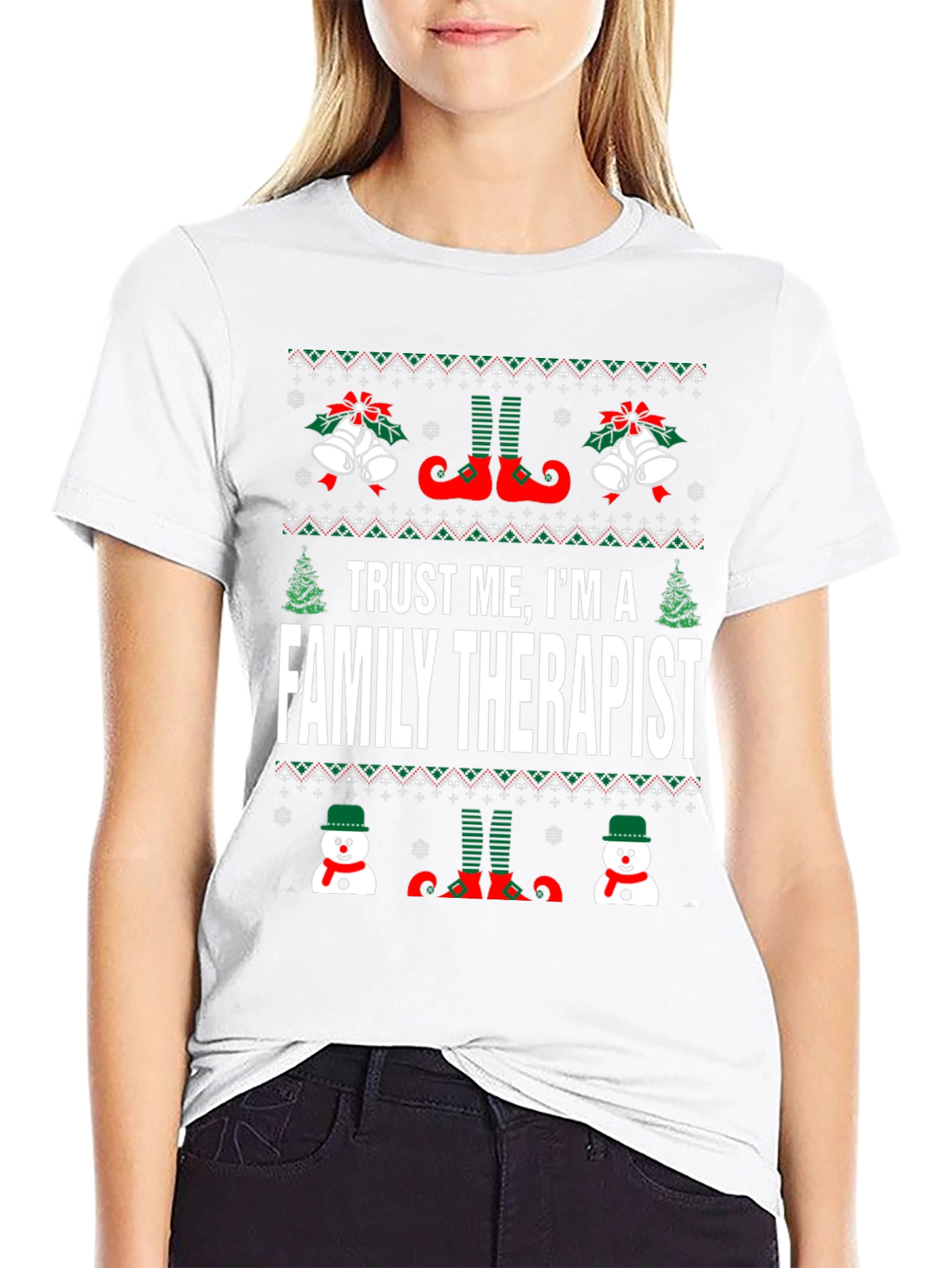 Trust Me Im a Family Therapist Christmas T-Shirt