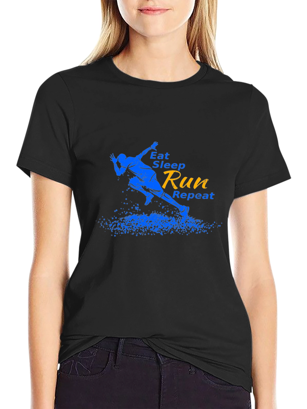 Eat Sleep Run Repeat Graphic T-Shirt