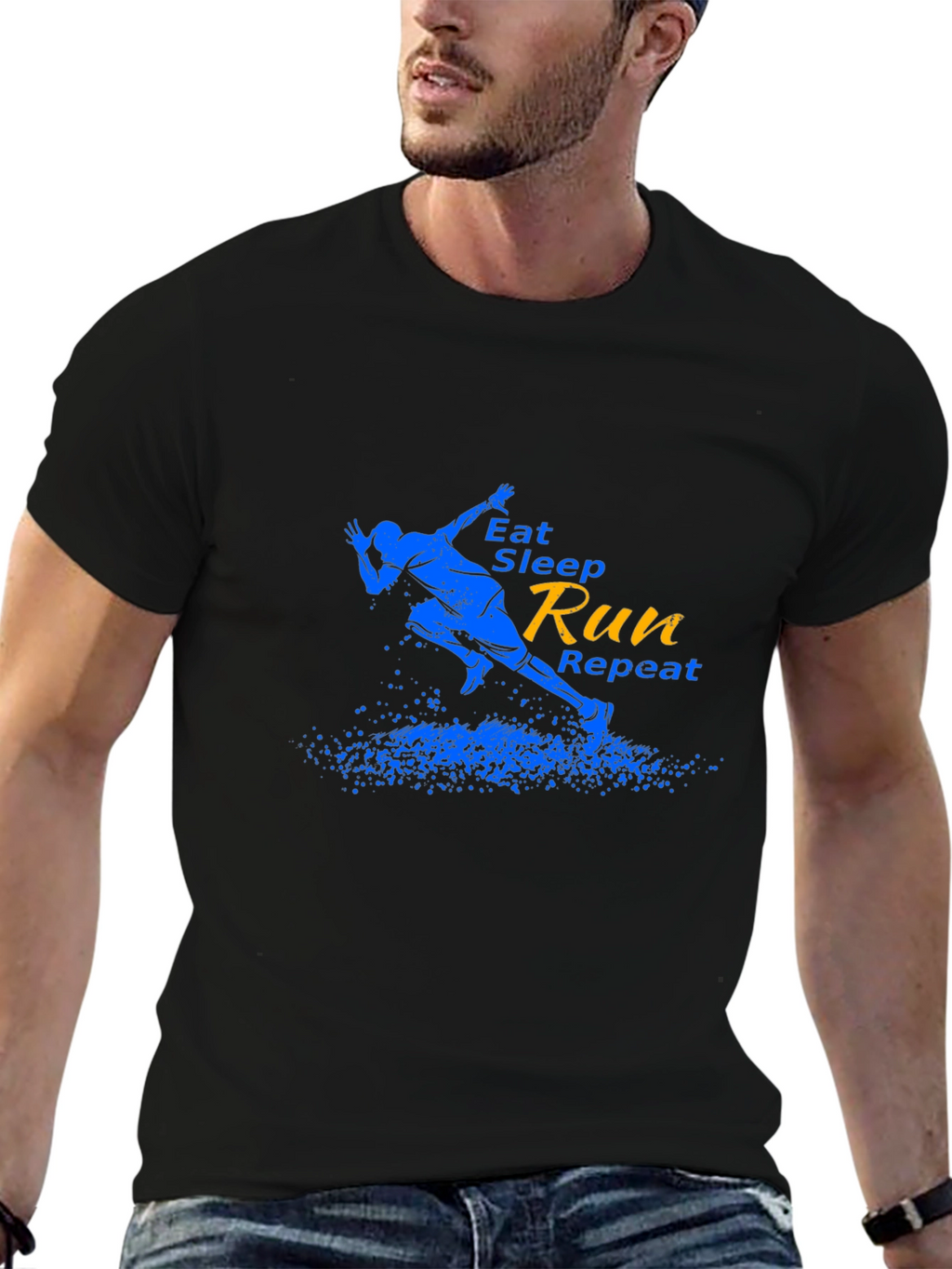 Eat Sleep Run Repeat Graphic T-Shirt
