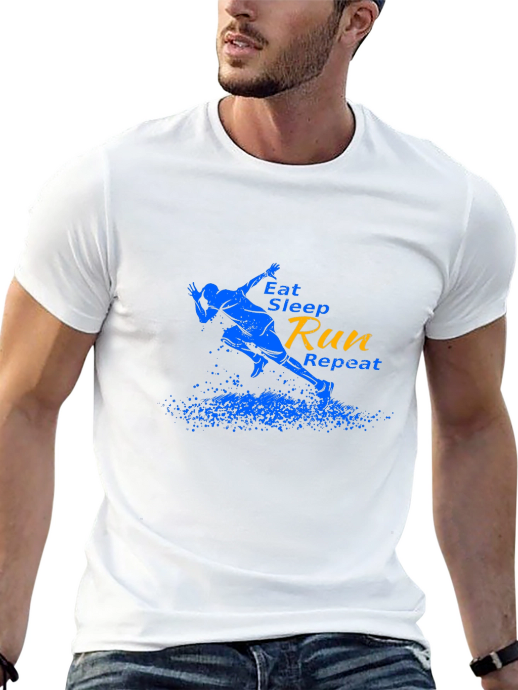 Eat Sleep Run Repeat Graphic T-Shirt