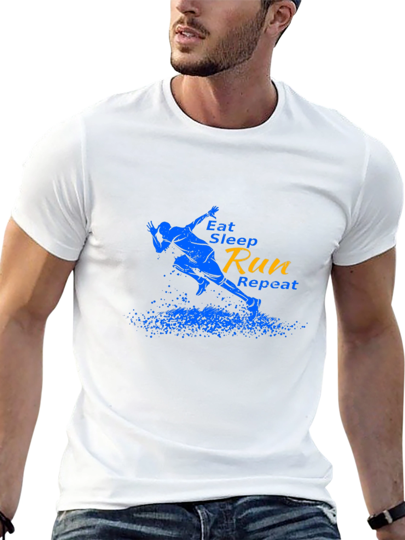 Eat Sleep Run Repeat Graphic T-Shirt