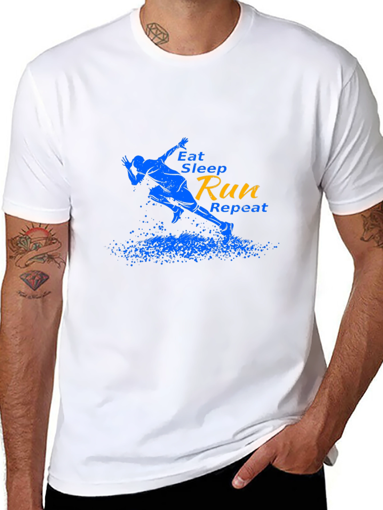 Eat Sleep Run Repeat Graphic T-Shirt