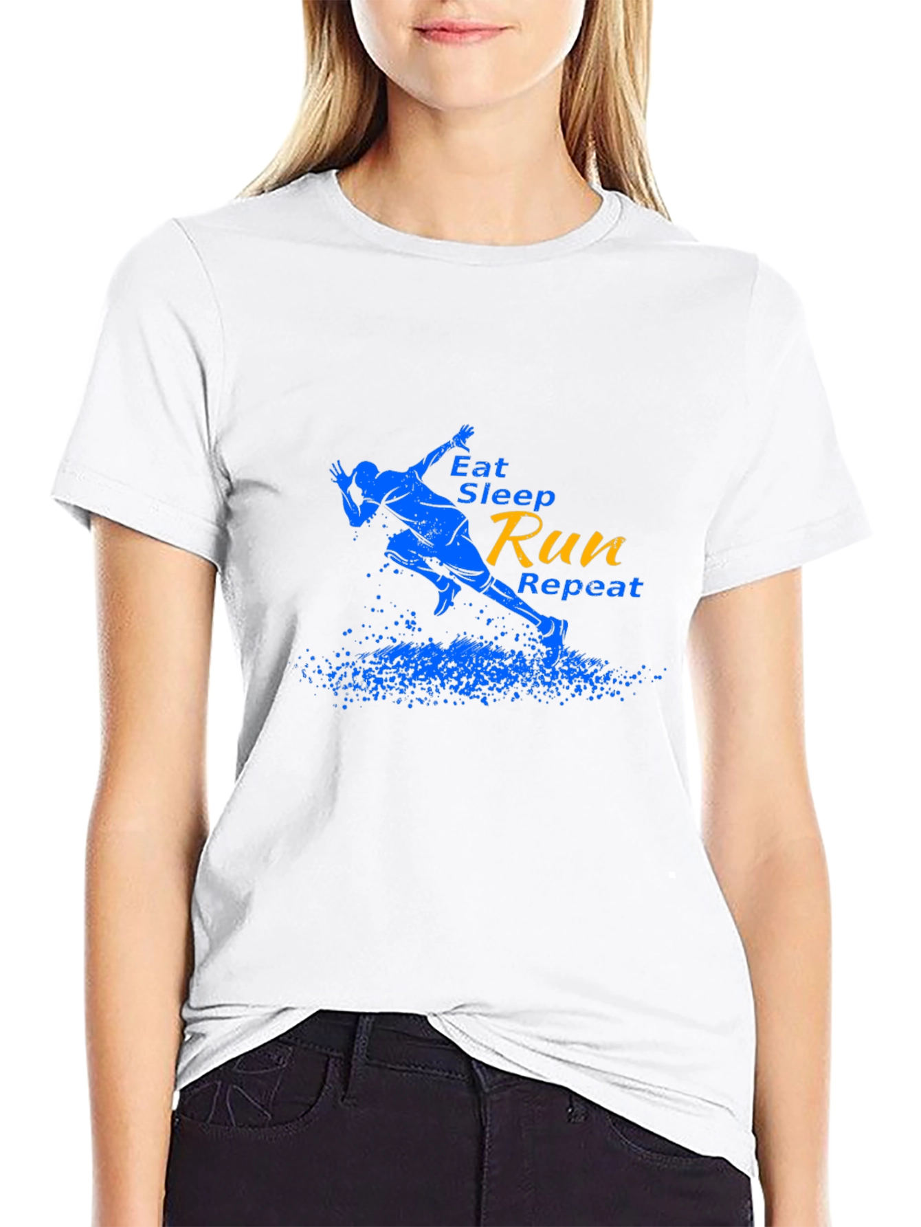 Eat Sleep Run Repeat Graphic T-Shirt