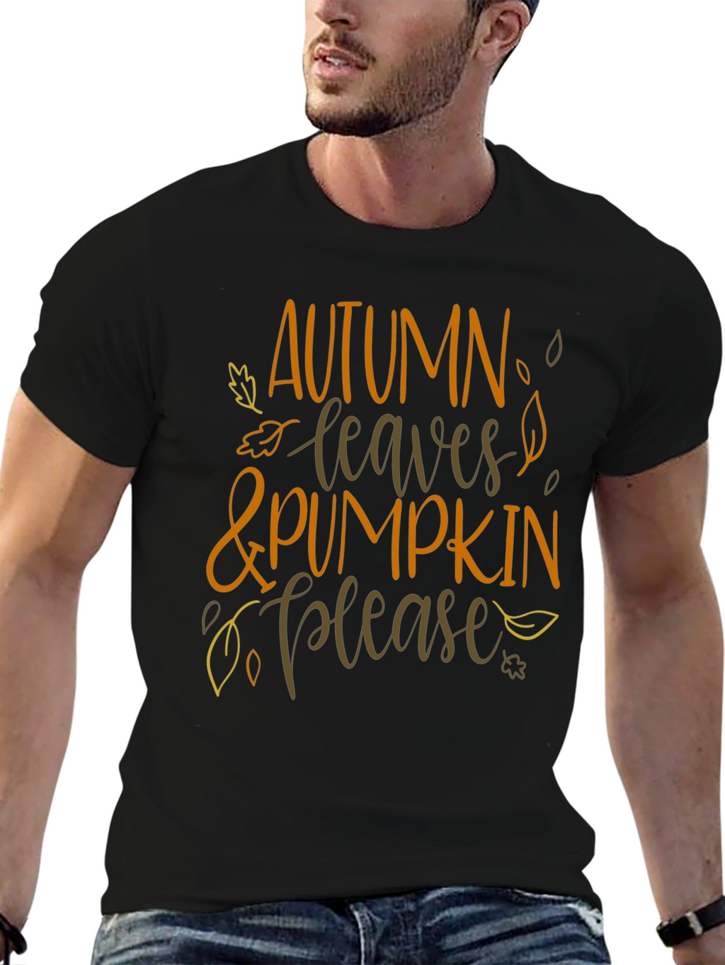 Autumn Leaves & Pumpkin Please T-Shirt