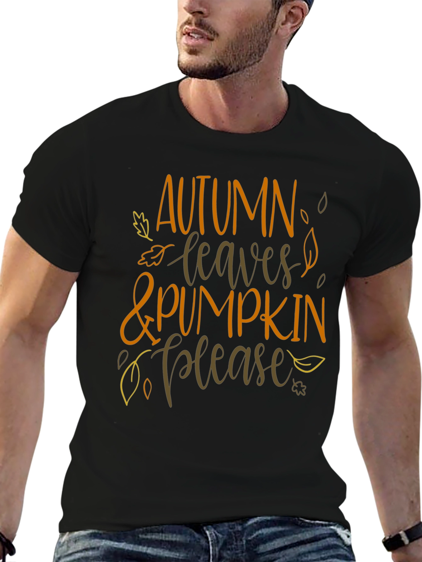 Autumn Leaves & Pumpkin Please T-Shirt