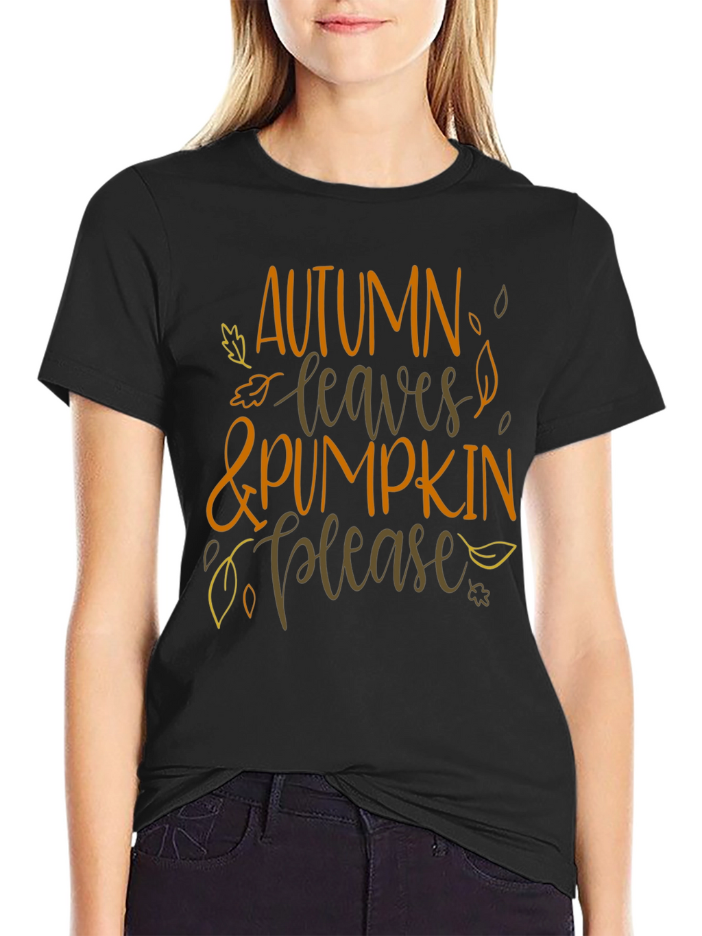 Autumn Leaves & Pumpkin Please T-Shirt